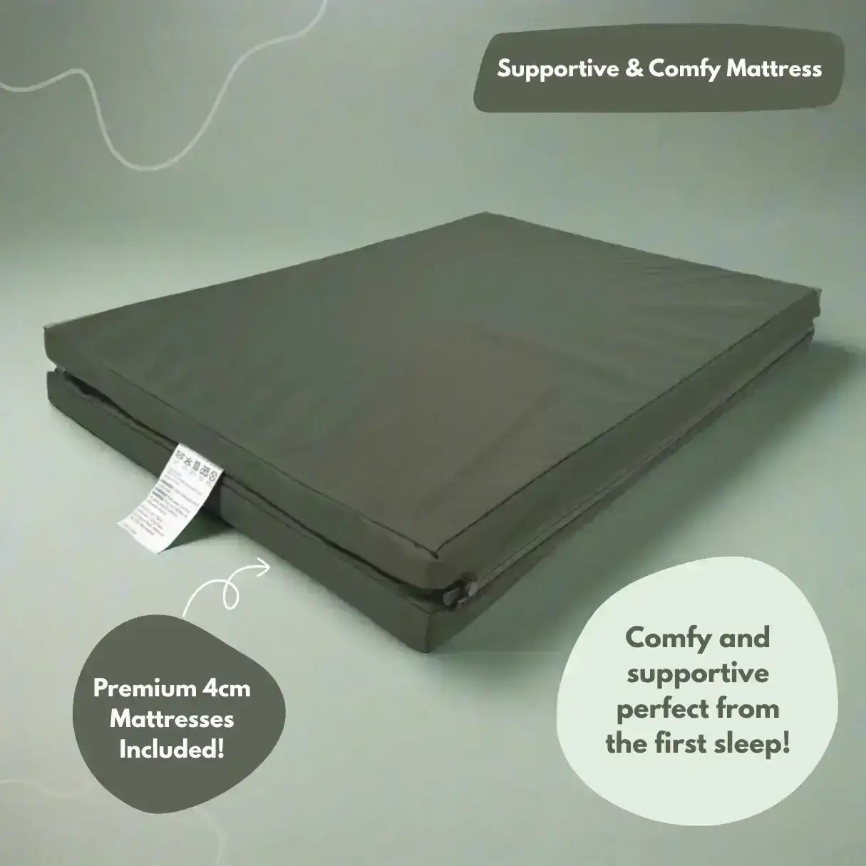 Airpod 3 Travel Cot Includes Newborn Bassinet Insert - Green