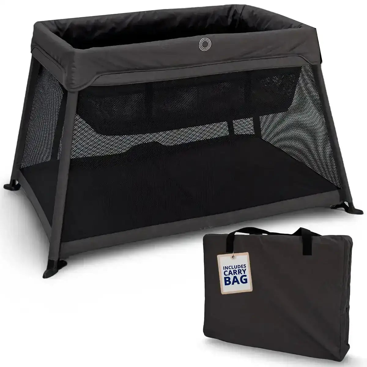 Airpod 3 Travel Cot Includes Newborn Bassinet Insert - Dark Grey