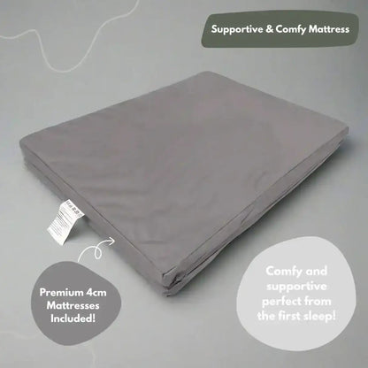 Airpod 3 Travel Cot Includes Newborn Bassinet Insert - Dark Grey