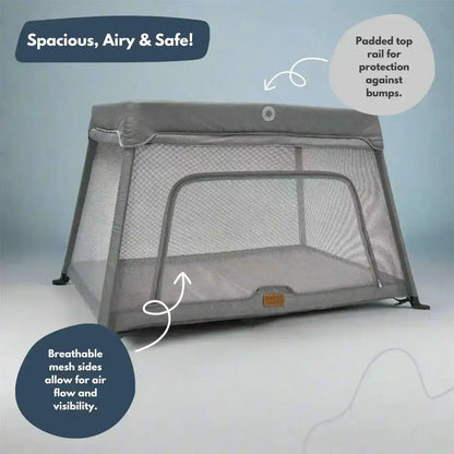 Airpod 3 Travel Cot Includes Newborn Insert - Light Grey