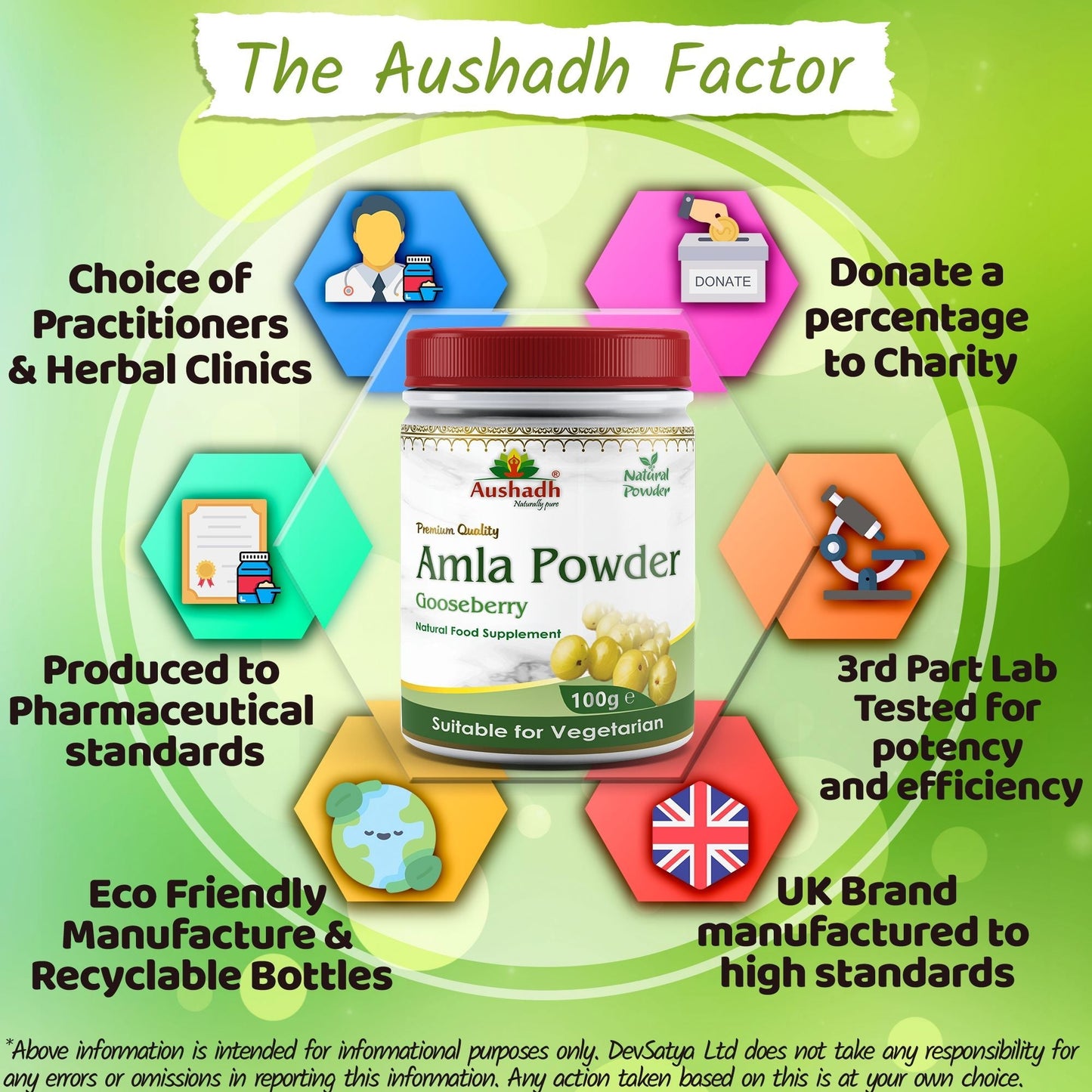 Aushadh Amla (Indian Gooseberry) Powder 100 gram - Hair & Scalp Support