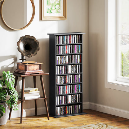 HOMCOM 360 CD/185 DVD/185 Blu-ray Storage Unit - Black