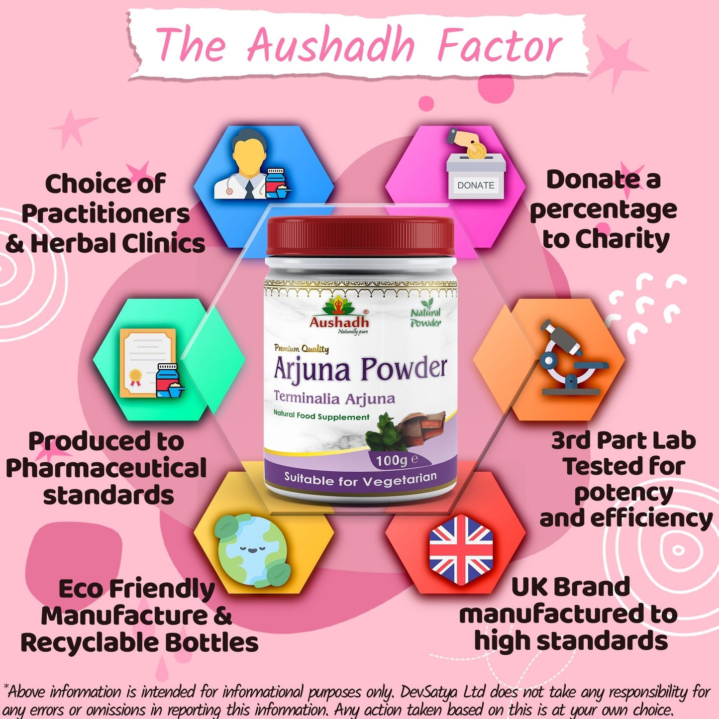Aushadh Arjuna Powder 100 gram - Heart Health Support