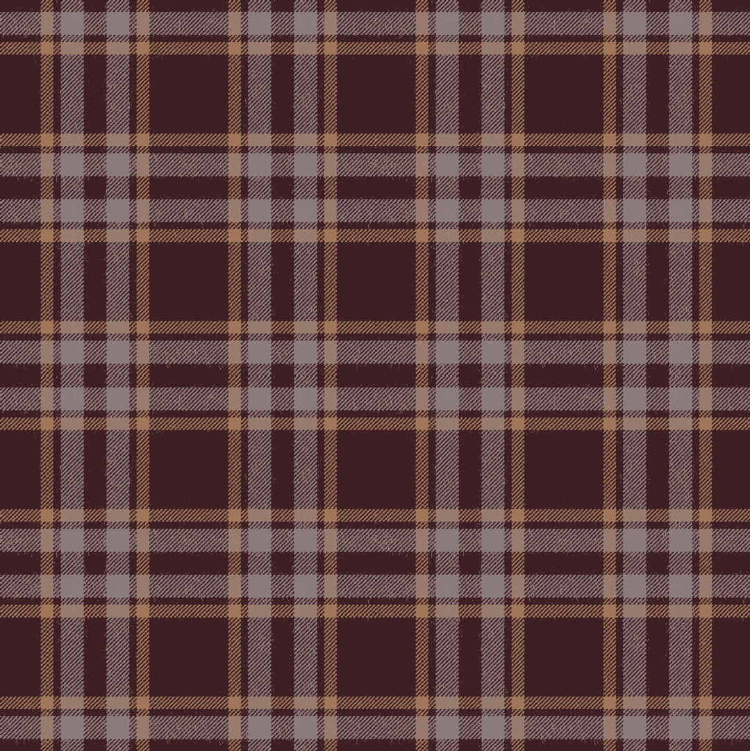 Arran Check (Small) Eggplant 54
