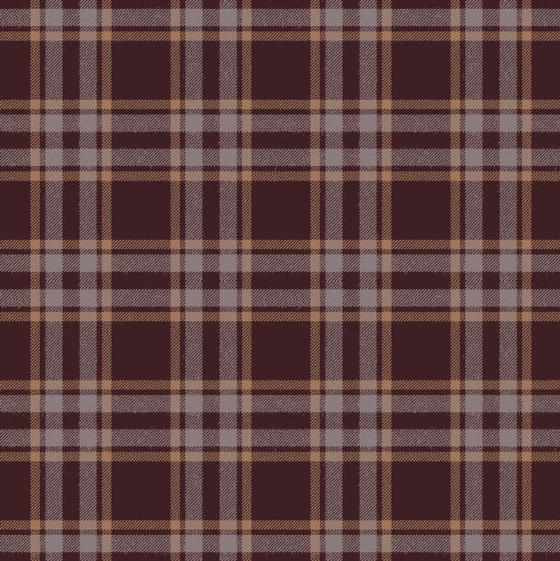 Arran Check (Small) Eggplant 54