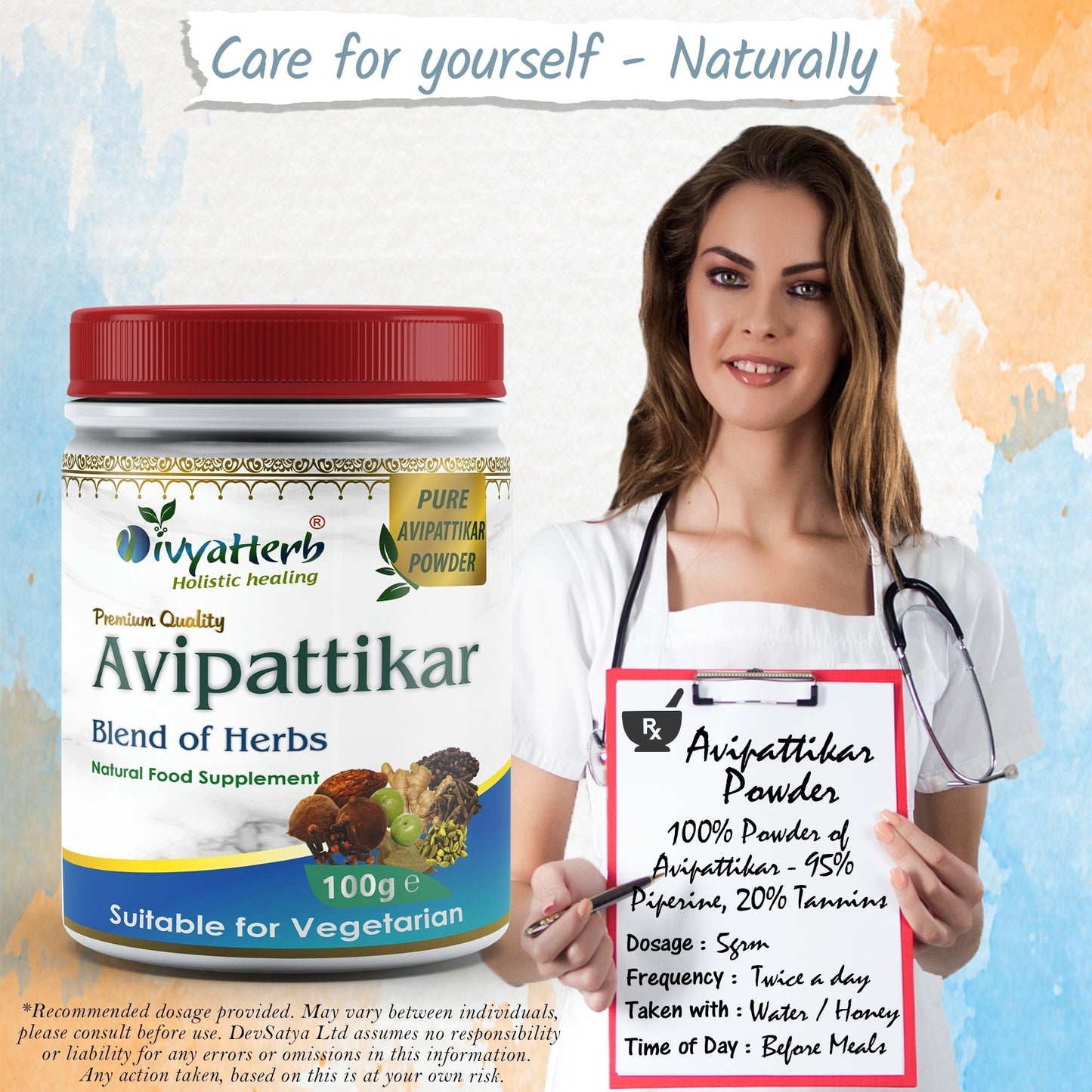DivyaHerb Avipattikar Powder 100 gram - Stomach Comfort Support