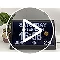 Véfaîî 10" Inch Large Digital Clock with Auto DST and Sun Moon Icons, Custom Reminders and Calendar, Day Date for Seniors Dementia Alzheimers' Clock with Remote Control