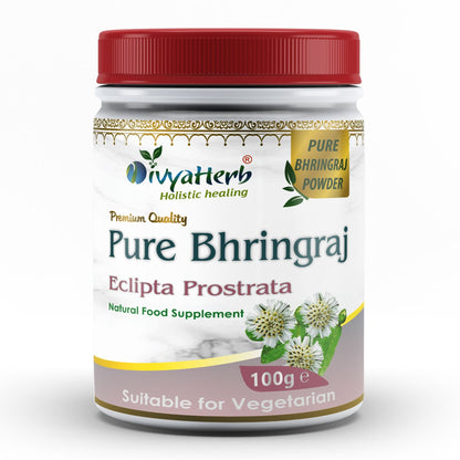 DivyaHerb Bhringraj Powder 100 gram - Hair & Scalp Support