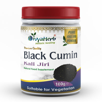 DivyaHerb Black Cumin Powder 100 gram - Daily Wellness Support