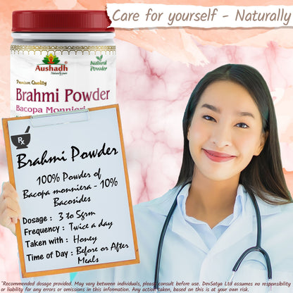 Aushadh Brahmi Powder 100 gram - Calm & Focus Support