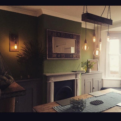 Oak Beam Chandelier | Rustic Kitchen Island & Dining Lighting UK