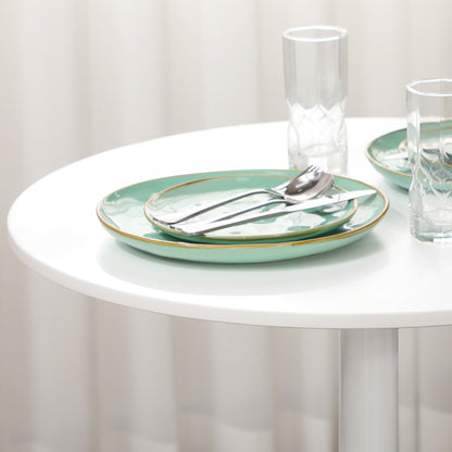 HOMCOM 75H x \'ce\'a670cm Two-Person Minimalistic Dining Table - White