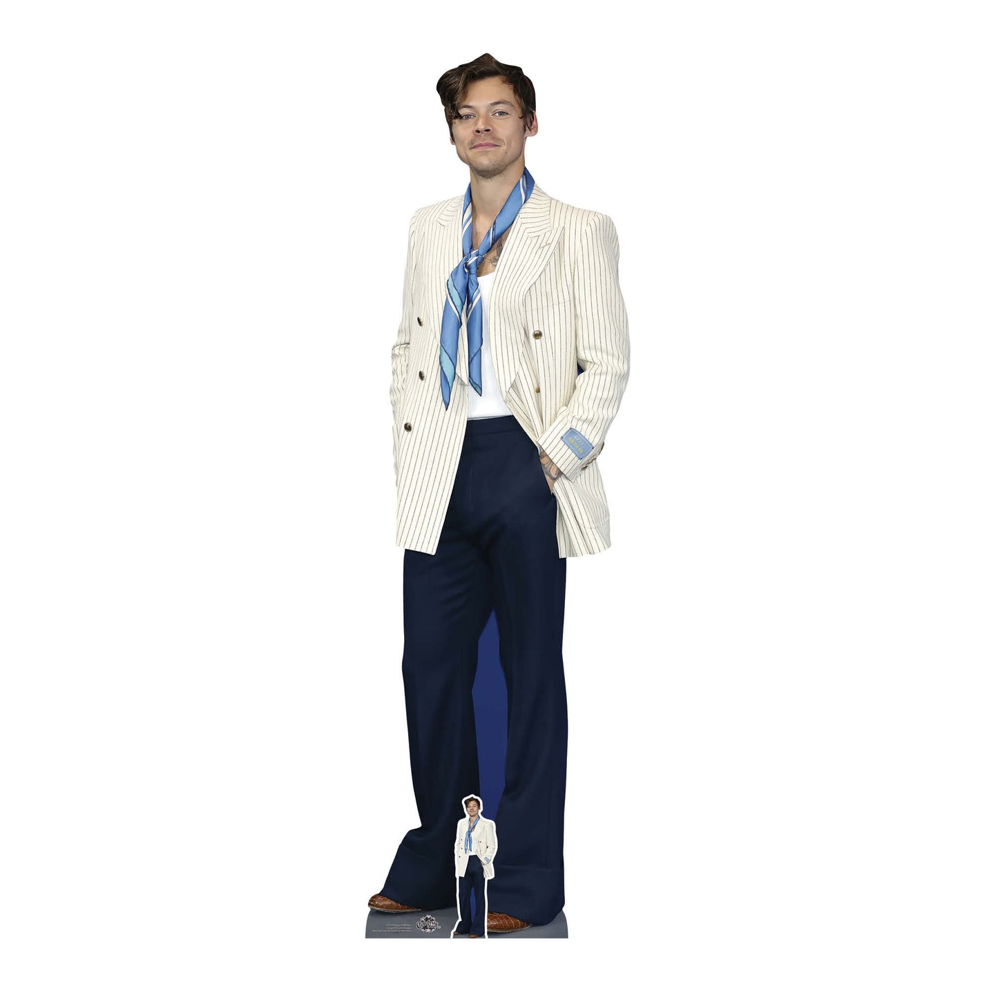 CS1055 Harry Styles White Jacket Height 186cm Lifesize Cardboard Cut Out With Mini