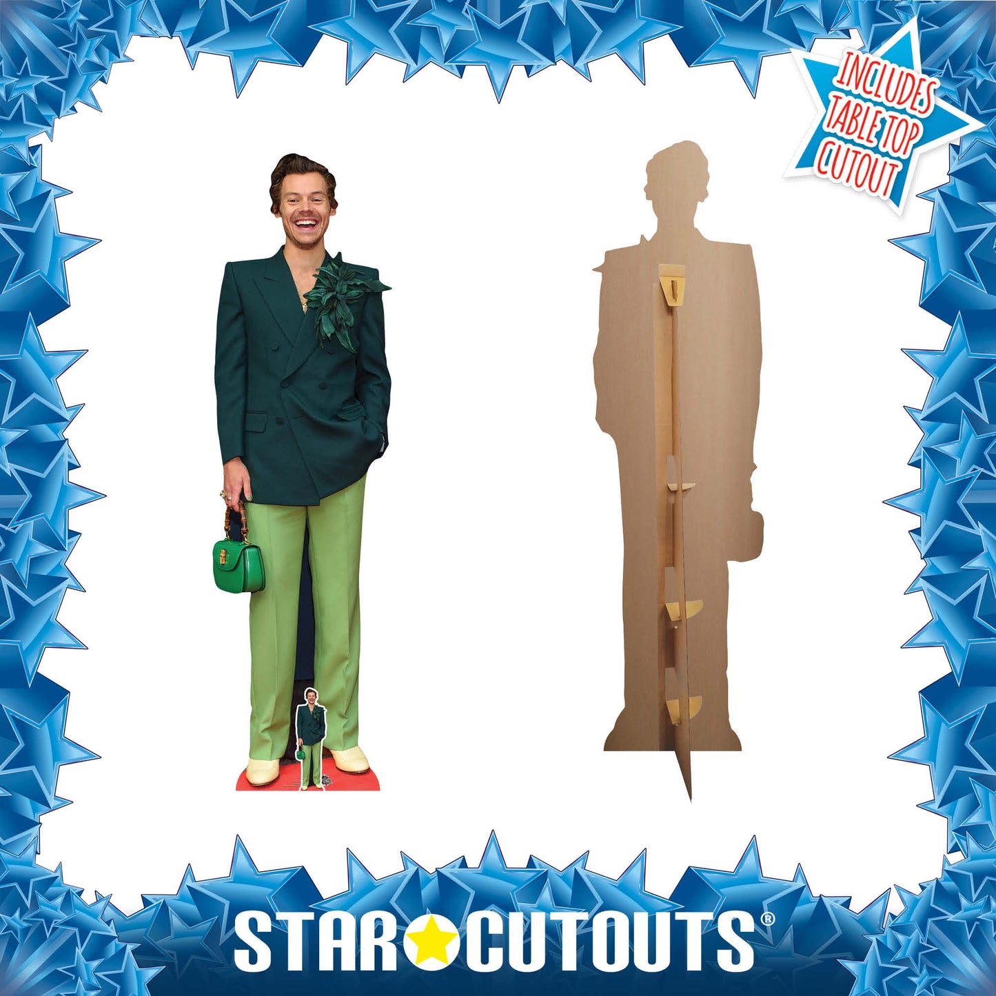 CS1067 Harry Styles Green Height 186cm Lifesize Cardboard Cut Out With Mini