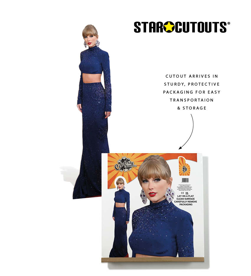 CS1166 Taylor  Crop Top Height 186cm Lifesize Cardboard Cut Out With Mini