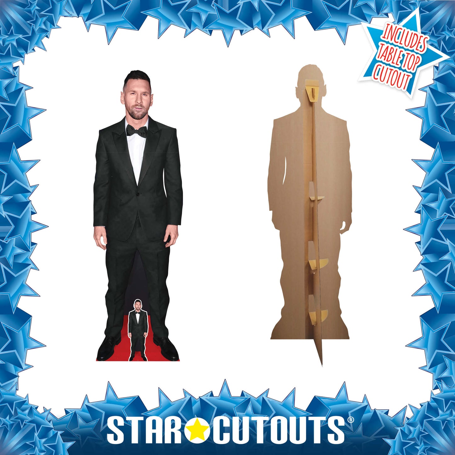 CS1170 Lionel Messi Black Suit Height 170cm Lifesize Cardboard Cut Out With Mini