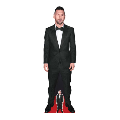 CS1170 Lionel Messi Black Suit Height 170cm Lifesize Cardboard Cut Out With Mini
