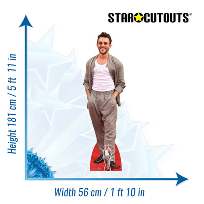 CS1273 Jonathan Bailey Smiling Cardboard Cutout Height 181cm