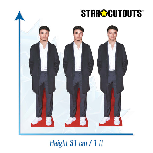 CS1335 Lando Norris Suit Shelf Top Cardboard Cutout Pack Height 31cm