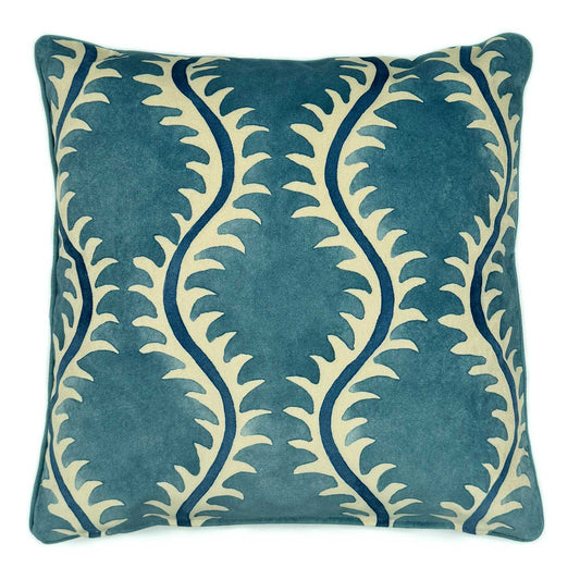 Helter Skelter Velvet Cushion 50x50cm