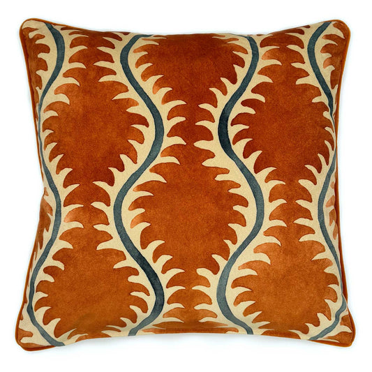 Helter Skelter Velvet Cushion 50x50cm