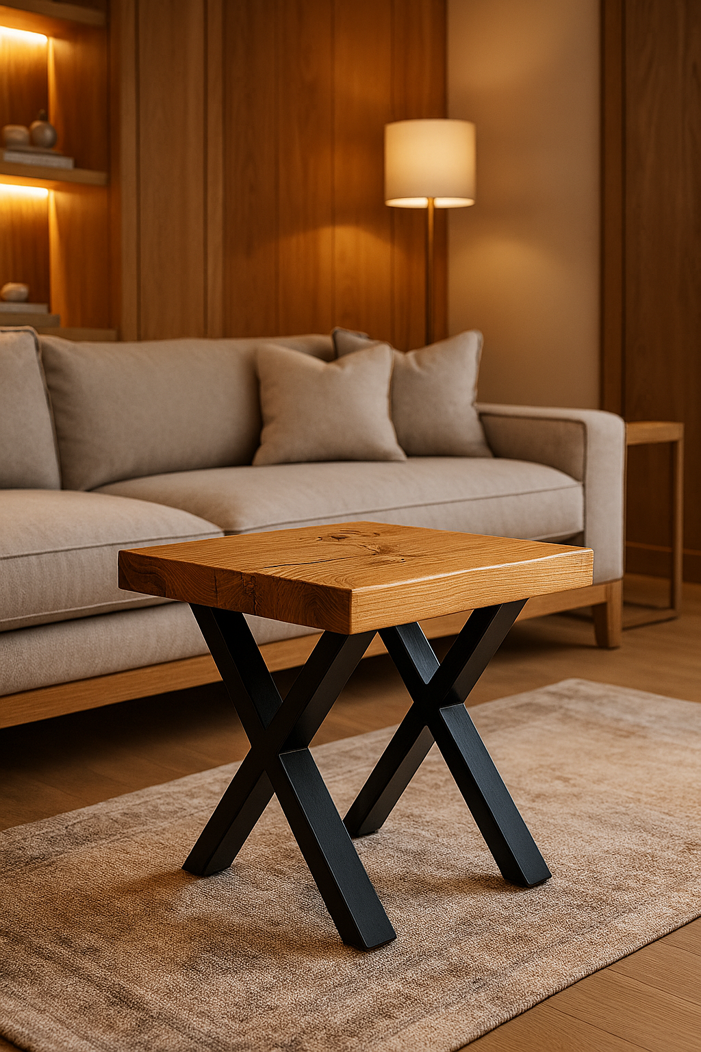 Solid Oak Chunky Coffee Table / Side Table