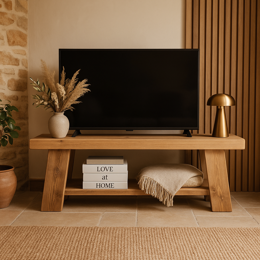 ROME Solid Wood Chunky TV Unit / Bench