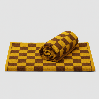 Checkerboard Bath Towels