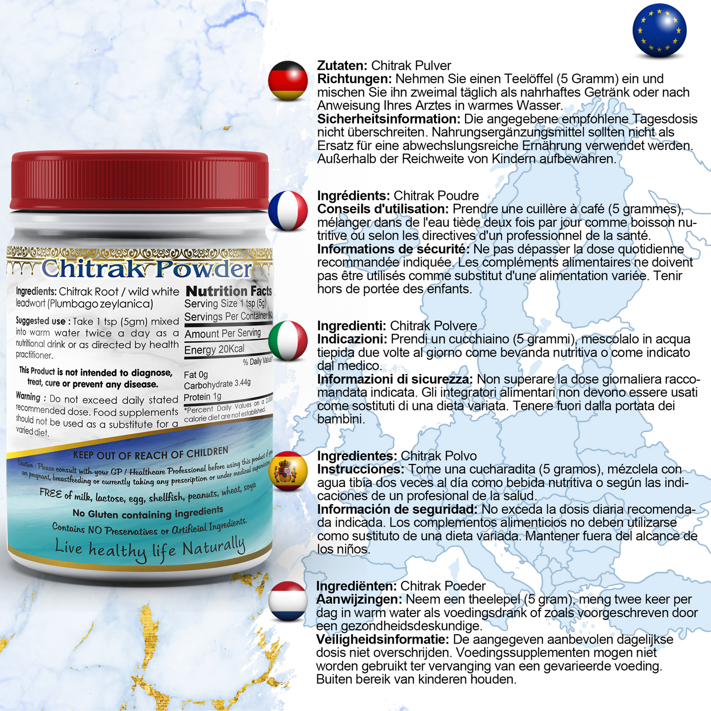 DivyaHerb Chitrak Root Powder 100 gram - Daily Wellness Support