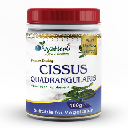 DivyaHerb Cissus Quadrangularis Powder 100 gram - Joint & Mobility Support