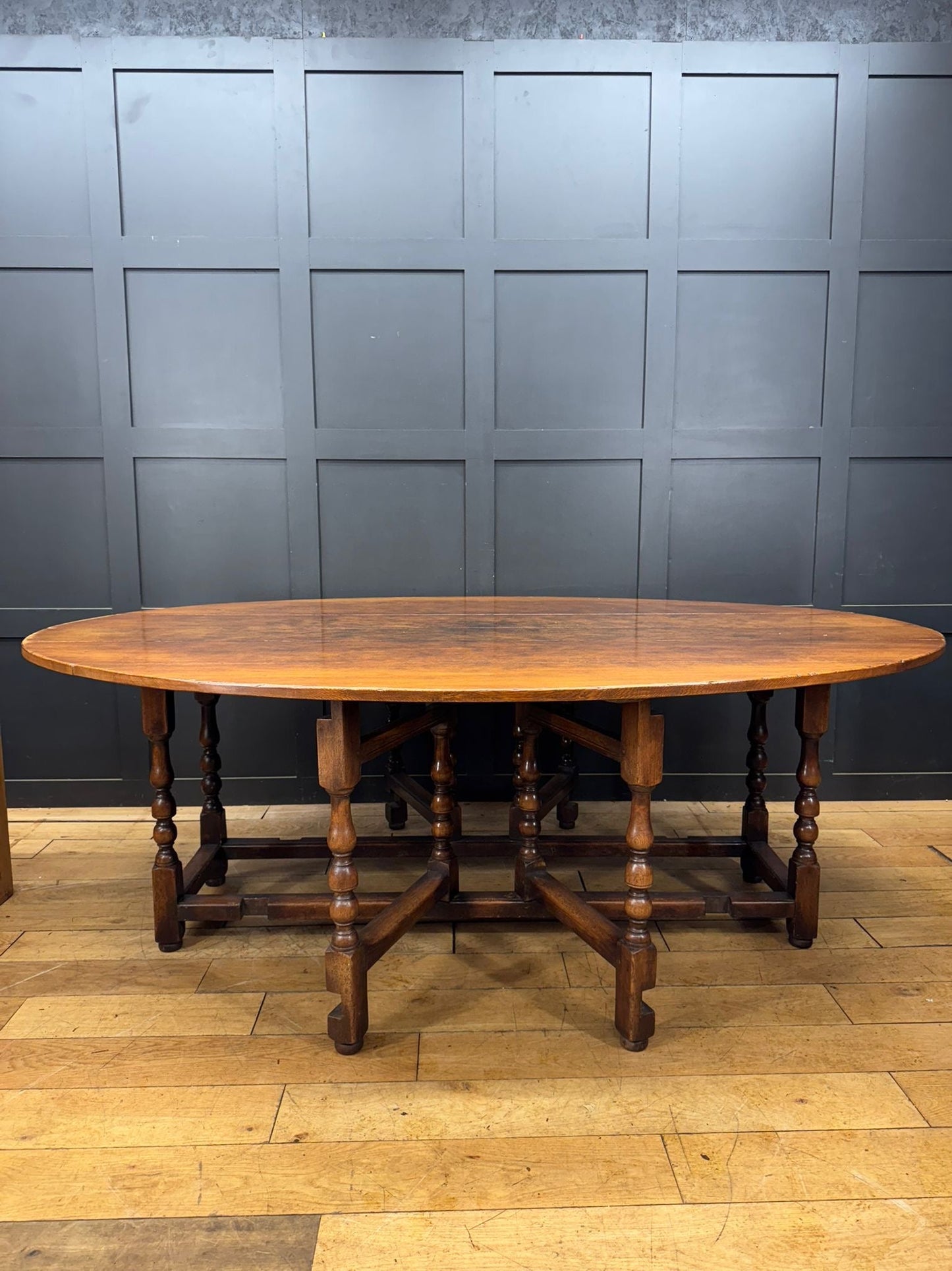 Antique Oak Wake Table Gateleg Dining Table / Large Kitchen table sideboard