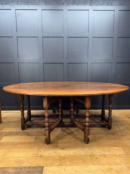 Antique Oak Wake Table Gateleg Dining Table / Large Kitchen table sideboard