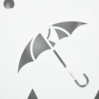 HOMCOM Six-Umbrella Steel Holder Stand - White