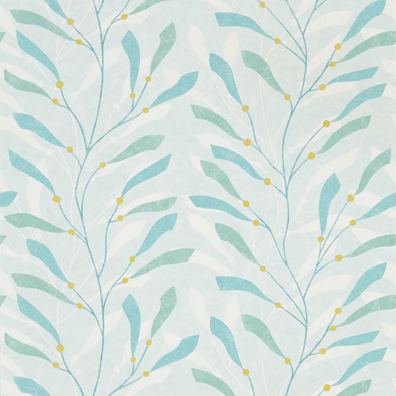 Sanderson Sea Kelp | Aqua / Lichen Wallpaper