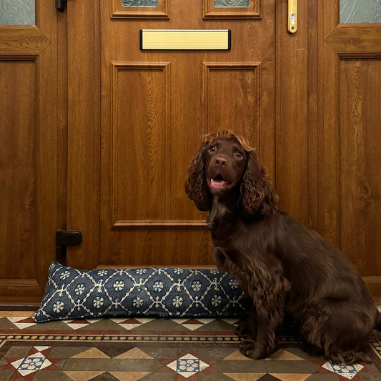 Khiva Dark Indigo Draught Excluder
