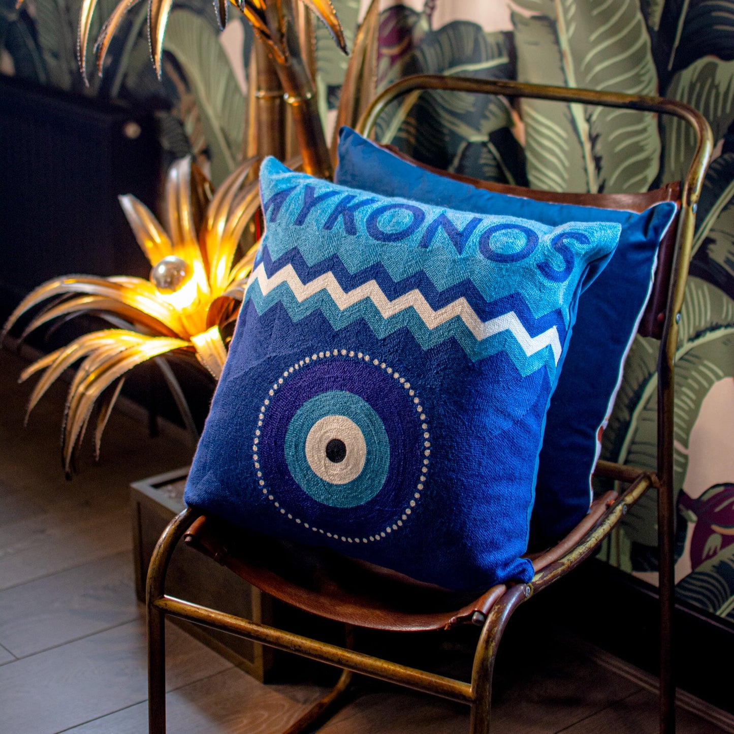 Mykonos Needlepoint Cushion