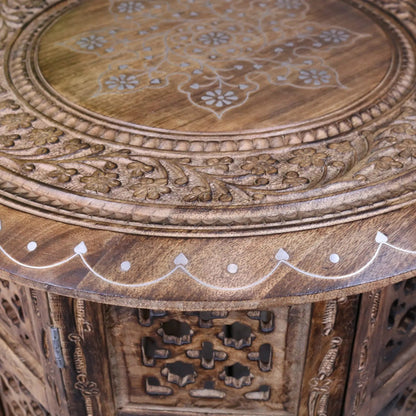 Damodar Large Hand Carved Side Table