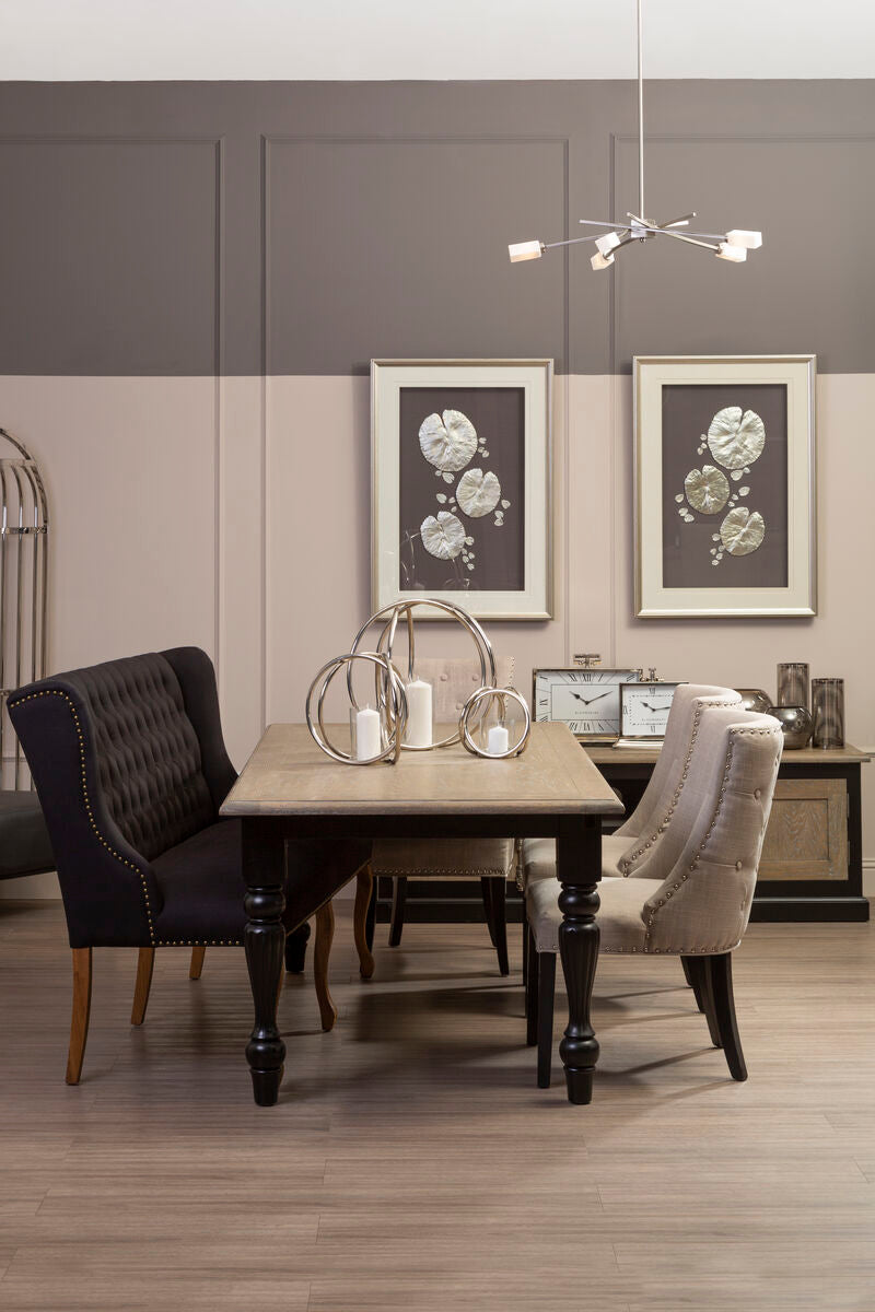 Silver Leaf Design Wall Art with Wooden Frame | Nason