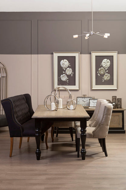 Silver Leaf Design Wall Art with Wooden Frame | Nason