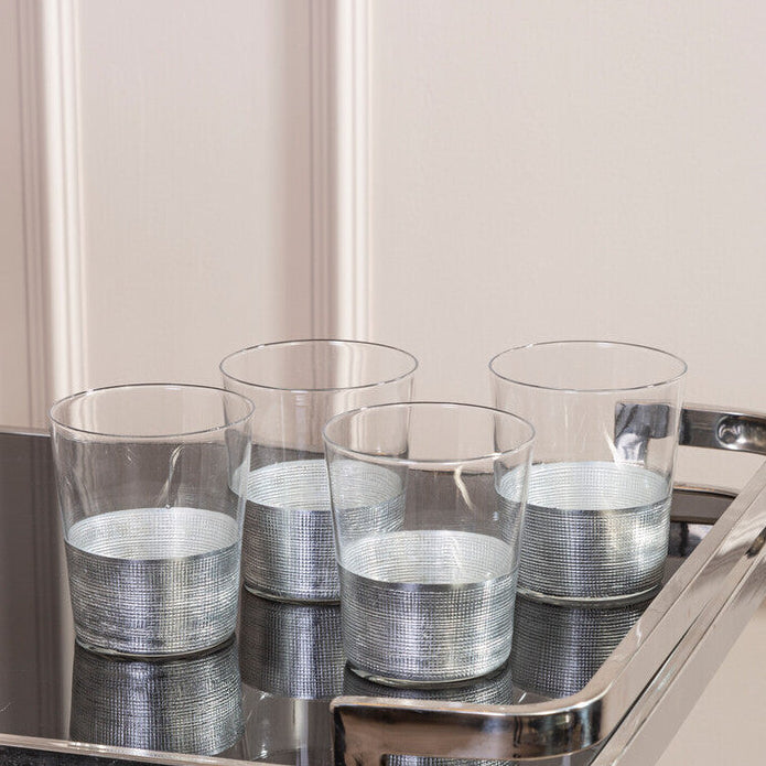Set of Four Clear Glass Tumblers | Apollo