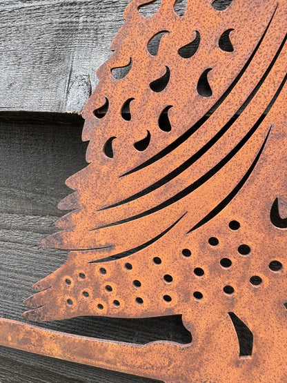 Rusty Metal Owl Garden Decoration