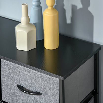 HOMCOM Nine Drawer Fabric Dresser - Grey