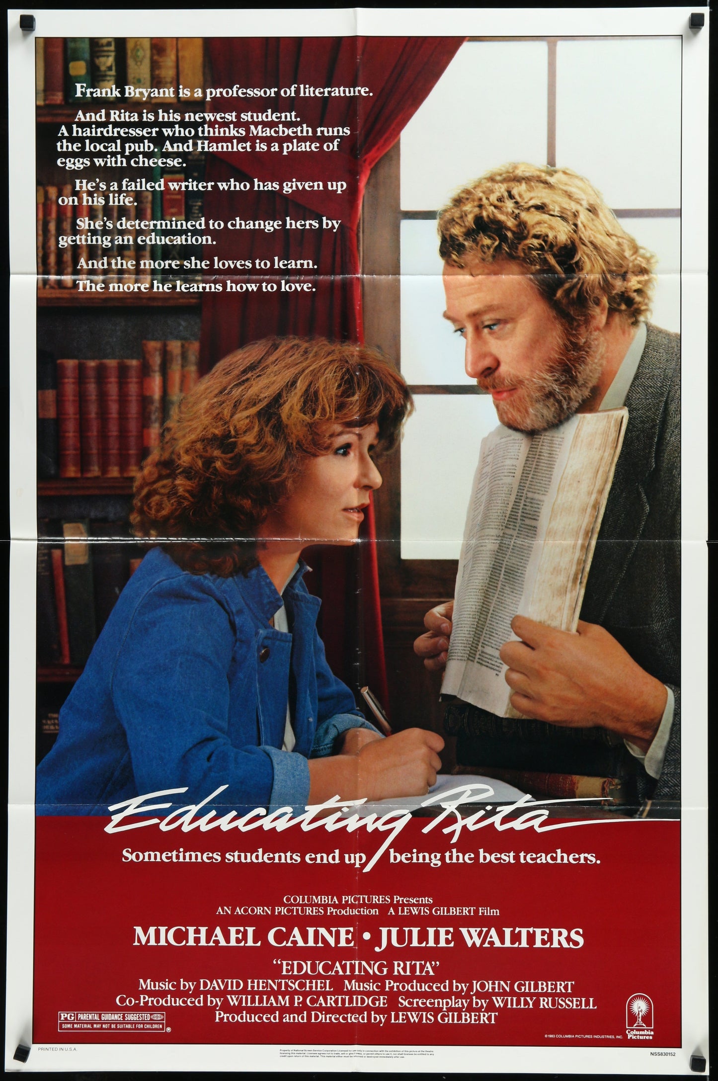 Educating Rita (1983) Original US One Sheet Movie Poster