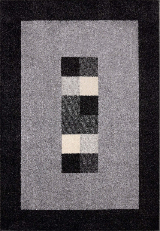 Ephesus Grey Black Rug | 7439GB
