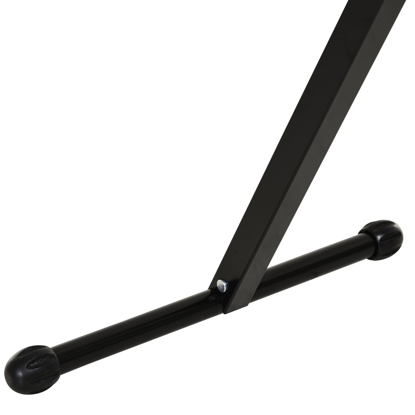 HOMCOM Set of 2 Folding Roller Stand, Material Support Pedestal with Ball Bearing Roller Height Adjustable Portable, Metal Construction, Black