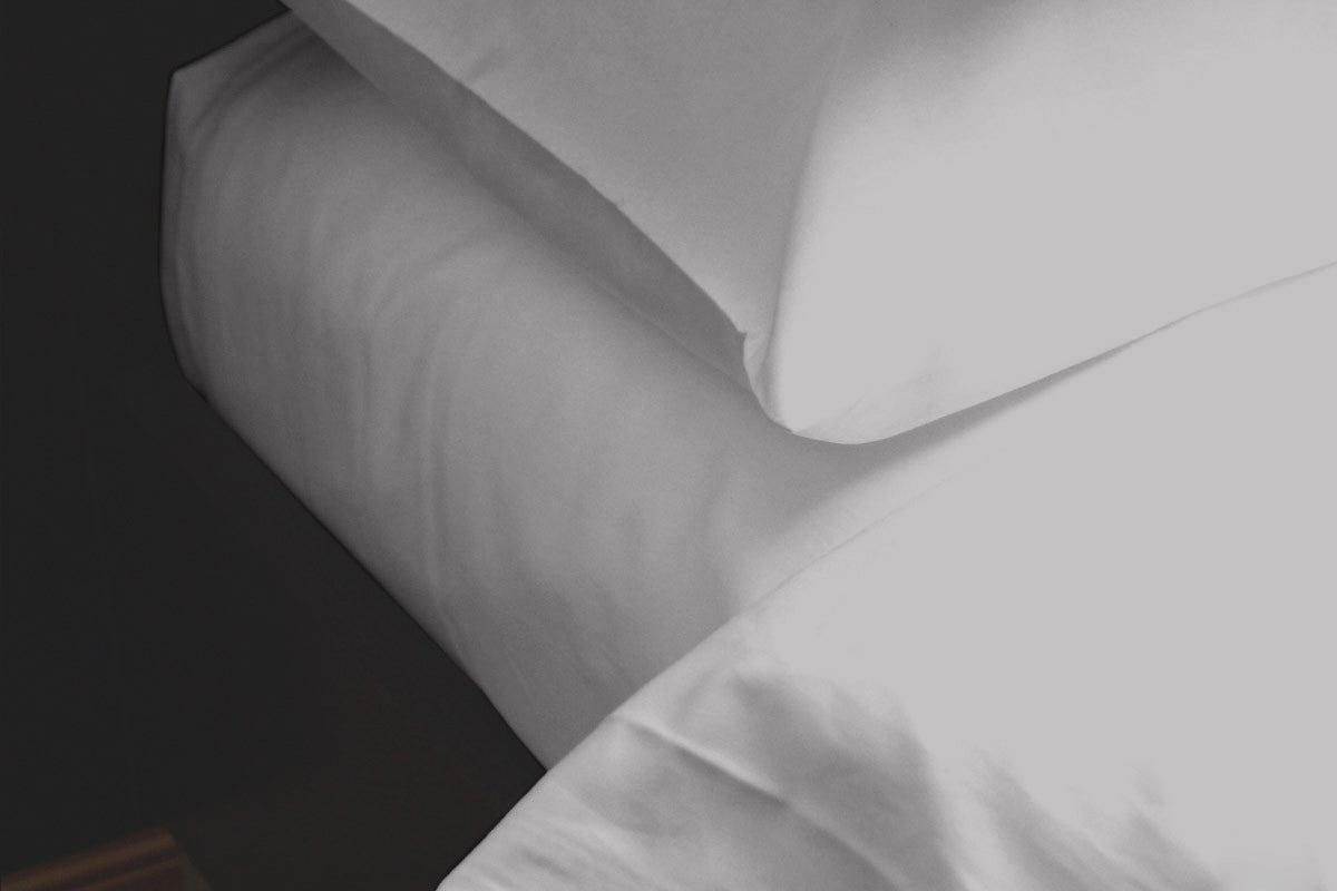 Pure Egyptian Cotton Duvet Cover Bed Set in Light Grey