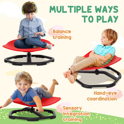 AIYAPLAY Spinning Chair for Autism Sit and Spin, Coordination & Balance, Red