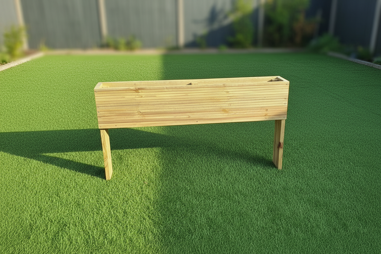 Extra Deep Raised wooden decking planter