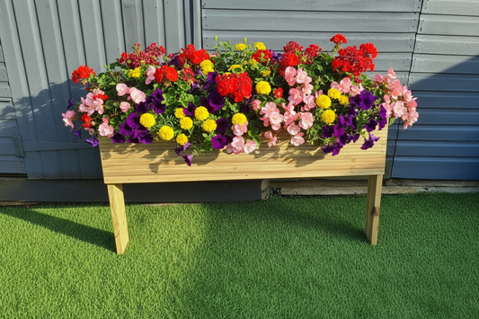 Extra Deep Raised wooden decking planter