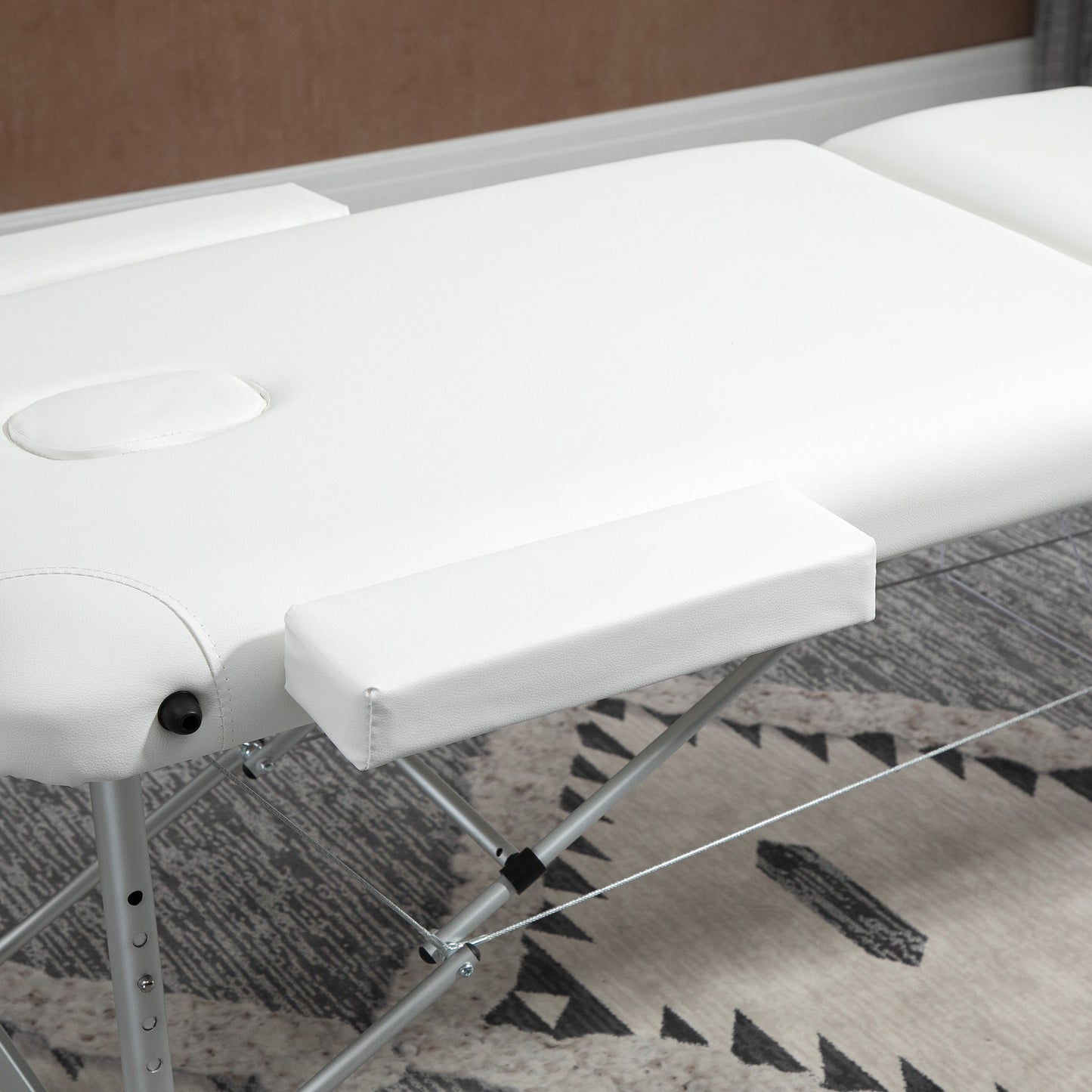 HOMCOM Foldable Massage Table Professional Salon SPA Facial Couch Bed White